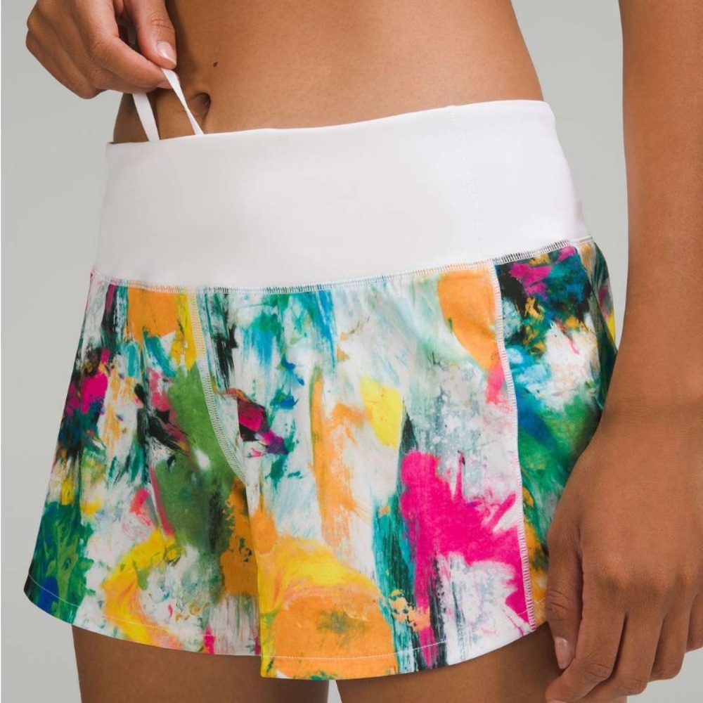 Lululemon Speed Up Mid-Rise Lined Short, 2.5" - Multi Color, Size 4